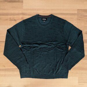 New Bonobos Slim Merino Crew Neck Sweater XXL Dark Teal Green Washable Pullover